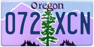 OR license plate 072XCN