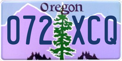 OR license plate 072XCQ