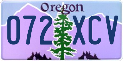 OR license plate 072XCV