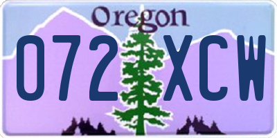 OR license plate 072XCW
