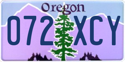 OR license plate 072XCY