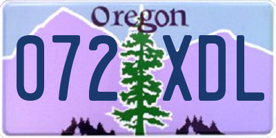 OR license plate 072XDL