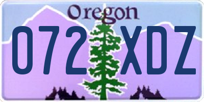 OR license plate 072XDZ