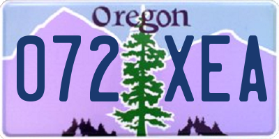 OR license plate 072XEA