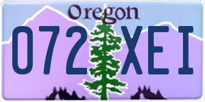 OR license plate 072XEI