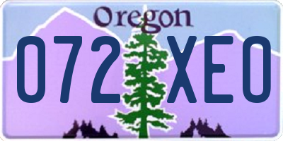 OR license plate 072XEO