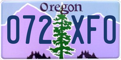 OR license plate 072XFO