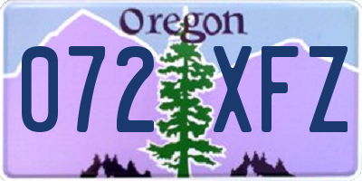 OR license plate 072XFZ