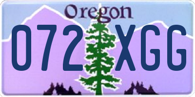 OR license plate 072XGG