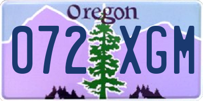 OR license plate 072XGM
