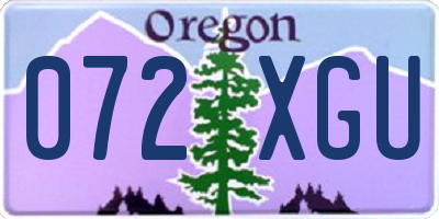 OR license plate 072XGU