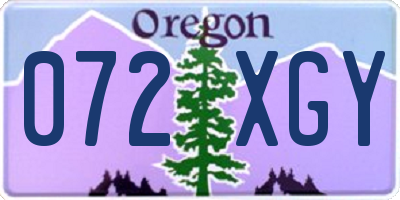 OR license plate 072XGY