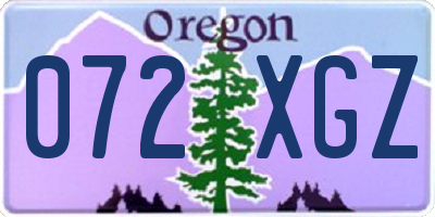 OR license plate 072XGZ