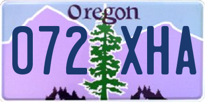 OR license plate 072XHA