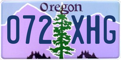 OR license plate 072XHG