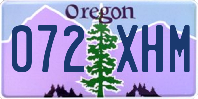 OR license plate 072XHM