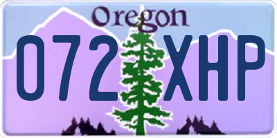OR license plate 072XHP