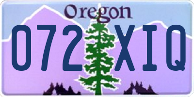OR license plate 072XIQ