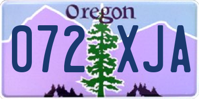 OR license plate 072XJA