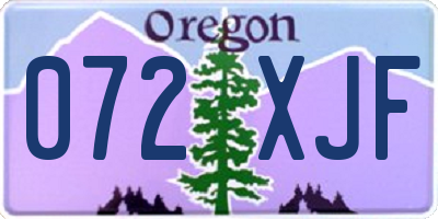 OR license plate 072XJF