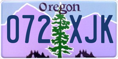 OR license plate 072XJK