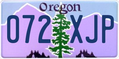 OR license plate 072XJP