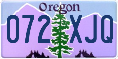 OR license plate 072XJQ