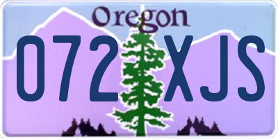 OR license plate 072XJS