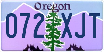 OR license plate 072XJT