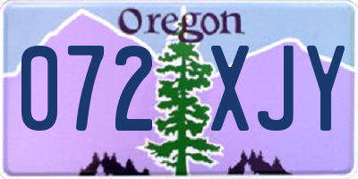 OR license plate 072XJY