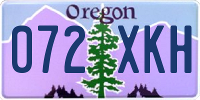 OR license plate 072XKH