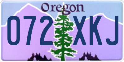 OR license plate 072XKJ