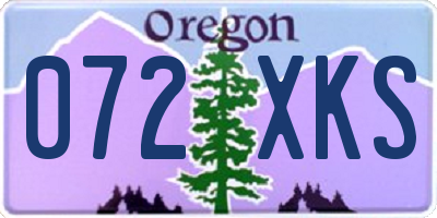 OR license plate 072XKS