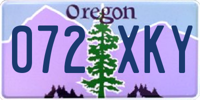 OR license plate 072XKY