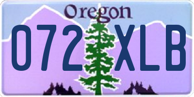 OR license plate 072XLB