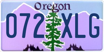 OR license plate 072XLG