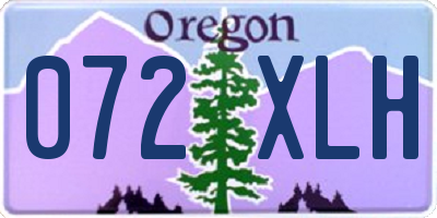 OR license plate 072XLH