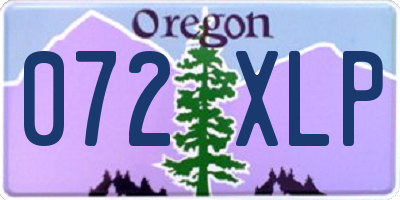 OR license plate 072XLP