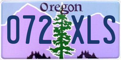 OR license plate 072XLS