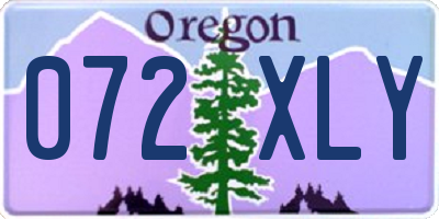 OR license plate 072XLY