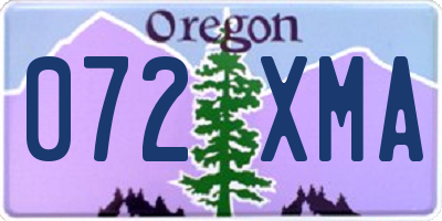 OR license plate 072XMA