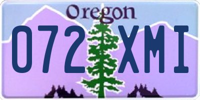 OR license plate 072XMI
