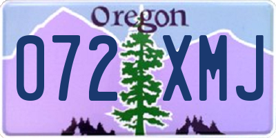 OR license plate 072XMJ