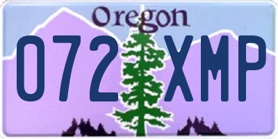 OR license plate 072XMP