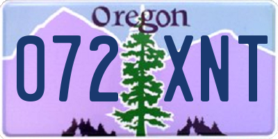 OR license plate 072XNT