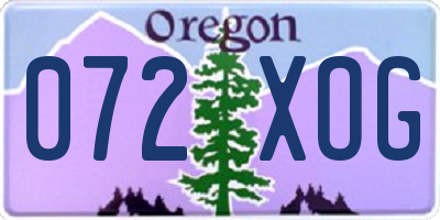OR license plate 072XOG