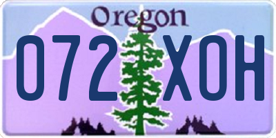 OR license plate 072XOH