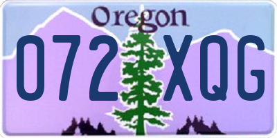 OR license plate 072XQG