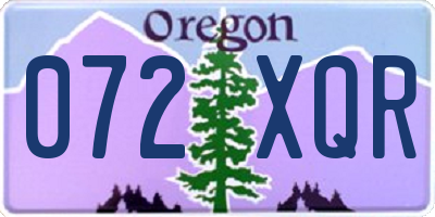 OR license plate 072XQR