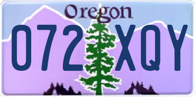 OR license plate 072XQY